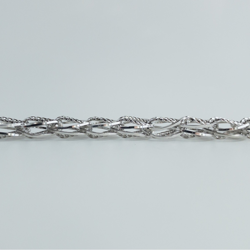 Forstner Vintage Sterling Silver Charm Bracelet Mesh Twisted Weave Chain 7.5in - Picture 12 of 16